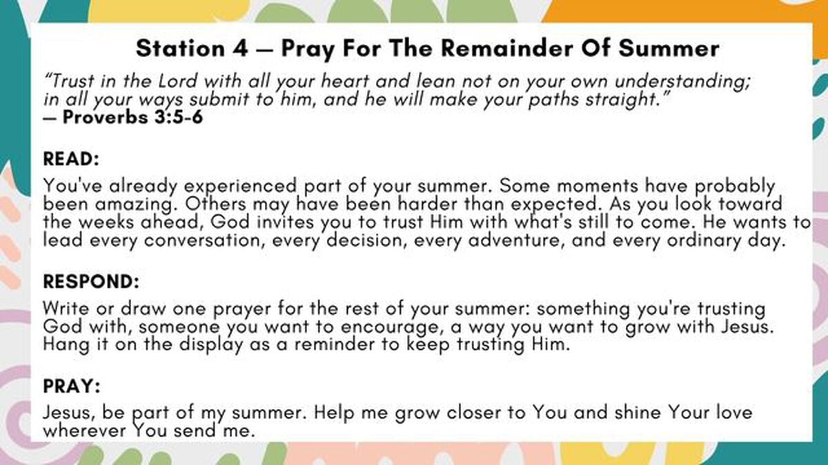 Mid-Summer Check-in: 5 Interactive Prayer Stations image number null